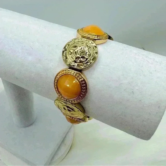 Goldie Light Orange  Statement Bracelet - Picture 2 of 5